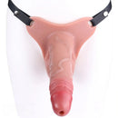 9.05in Strap on Large Hollow Silicone Cock Cage Dildo For Chastity Control