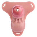 9.05in Strap on Large Hollow Silicone Cock Cage Dildo For Chastity Control