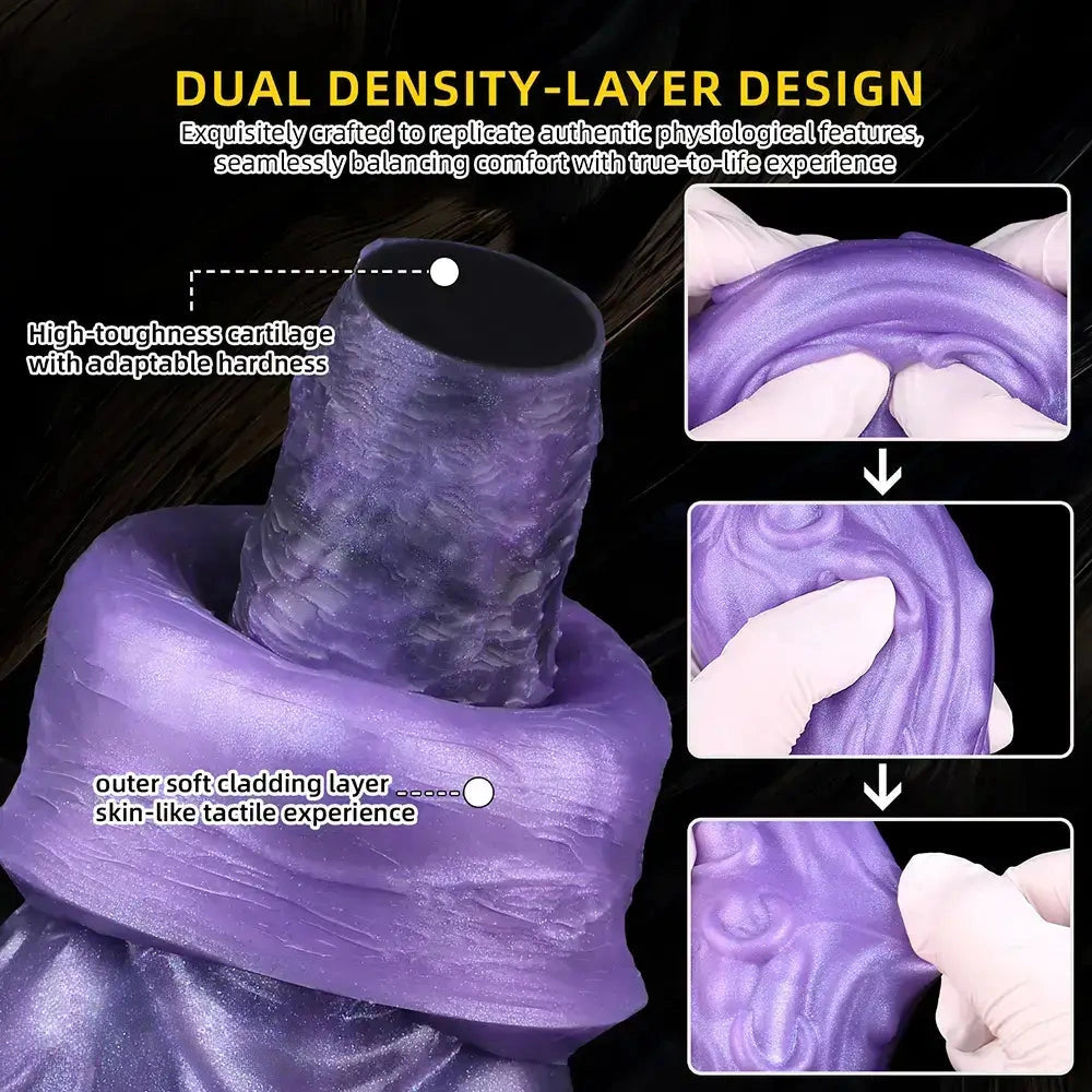 9.05in Tentacle Knot Silicone Dual Density Monster Dildo G Spot Stimulator
