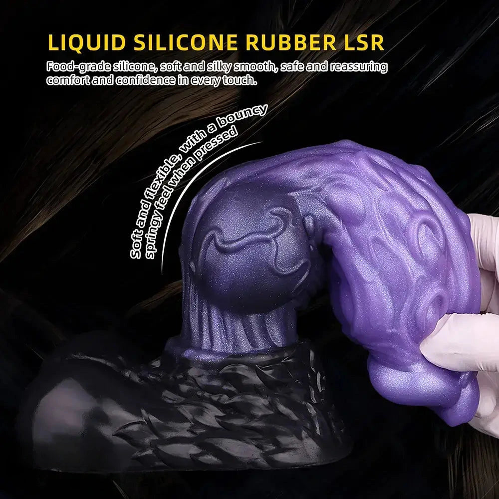 9.05in Tentacle Knot Silicone Dual Density Monster Dildo G Spot Stimulator