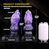 9.05in Tentacle Knot Silicone Dual Density Monster Dildo G Spot Stimulator