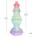 9.05in Tentacle Tapered End Silicone Dildo For Hands-free Operation