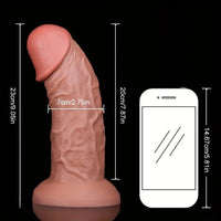 9.05in Thick Ball-Free Big Silicone Soft Dildo For Deep & Fast Sex Play