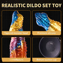 9.05in Thrusting Realistic Animal Monster Vibrating Odd Remote Dildo