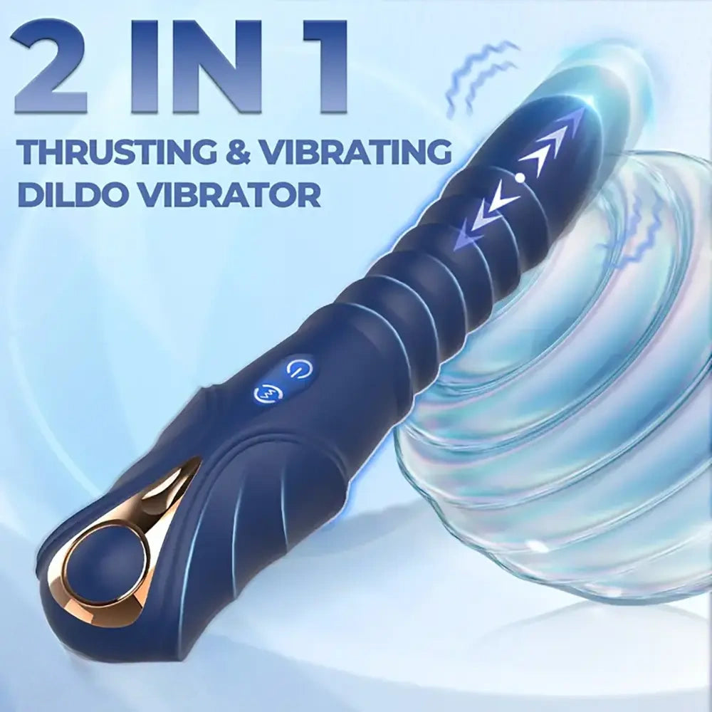 9.05in Thrusting Vibrating Silicone Vibrator Anal Dildo For Vaginal Massage
