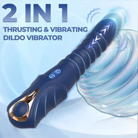 9.05in Thrusting Vibrating Silicone Vibrator Anal Dildo For Vaginal Massage