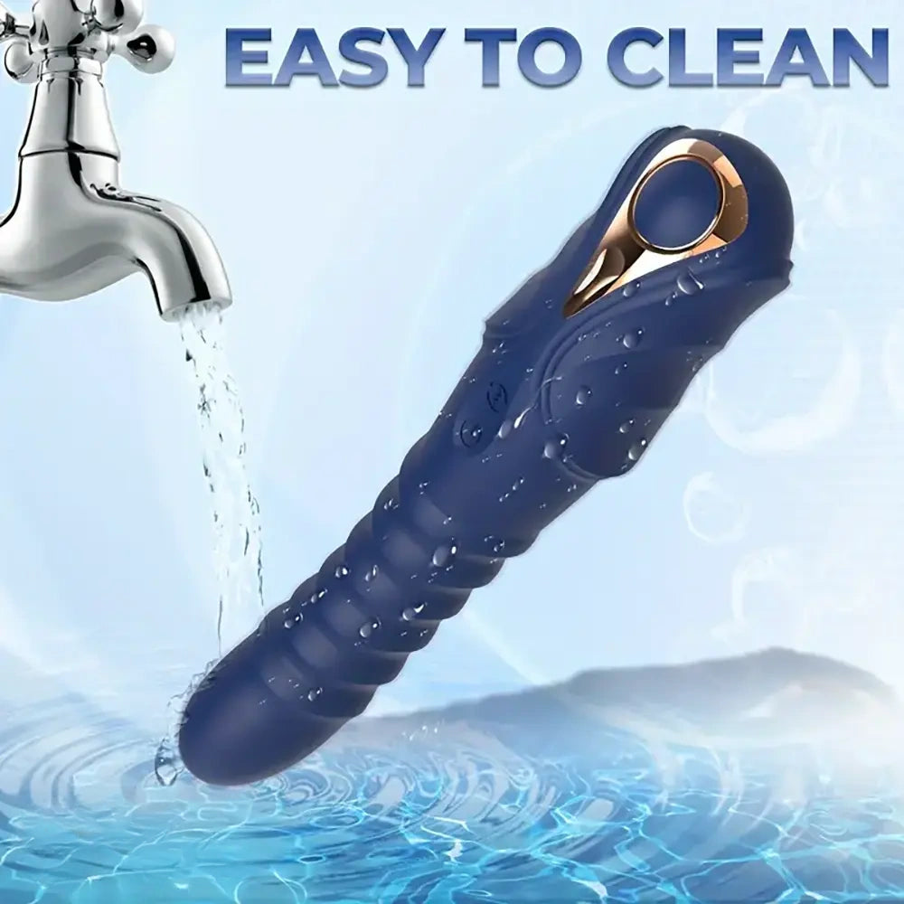 9.05in Thrusting Vibrating Silicone Vibrator Anal Dildo For Vaginal Massage