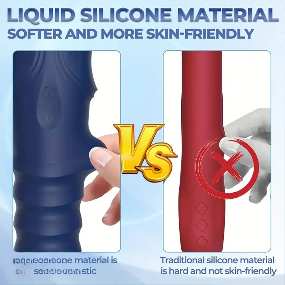 9.05in Thrusting Vibrating Silicone Vibrator Anal Dildo For Vaginal Massage
