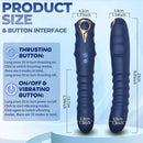9.05in Thrusting Vibrating Silicone Vibrator Anal Dildo For Vaginal Massage
