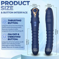 9.05in Thrusting Vibrating Silicone Vibrator Anal Dildo For Vaginal Massage