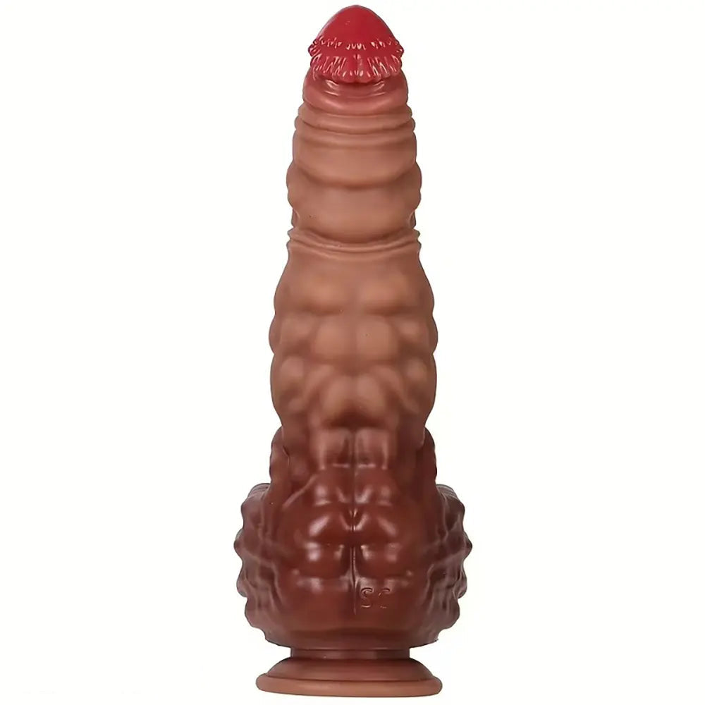 9.06in 10.24in 11.81in 13.39in Fantasy Big Thick Hand Design Silicone Dildo