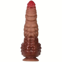 9.06in 10.24in 11.81in 13.39in Fantasy Big Thick Hand Design Silicone Dildo