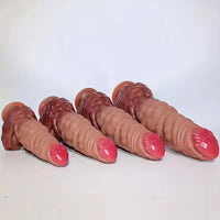 9.06in 10.24in 11.81in 13.39in Fantasy Big Thick Hand Design Silicone Dildo