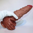 9.06in 10.24in 11.81in 13.39in Fantasy Big Thick Hand Design Silicone Dildo