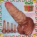 9.06in 10.24in 11.81in 13.39in Fantasy Big Thick Hand Design Silicone Dildo