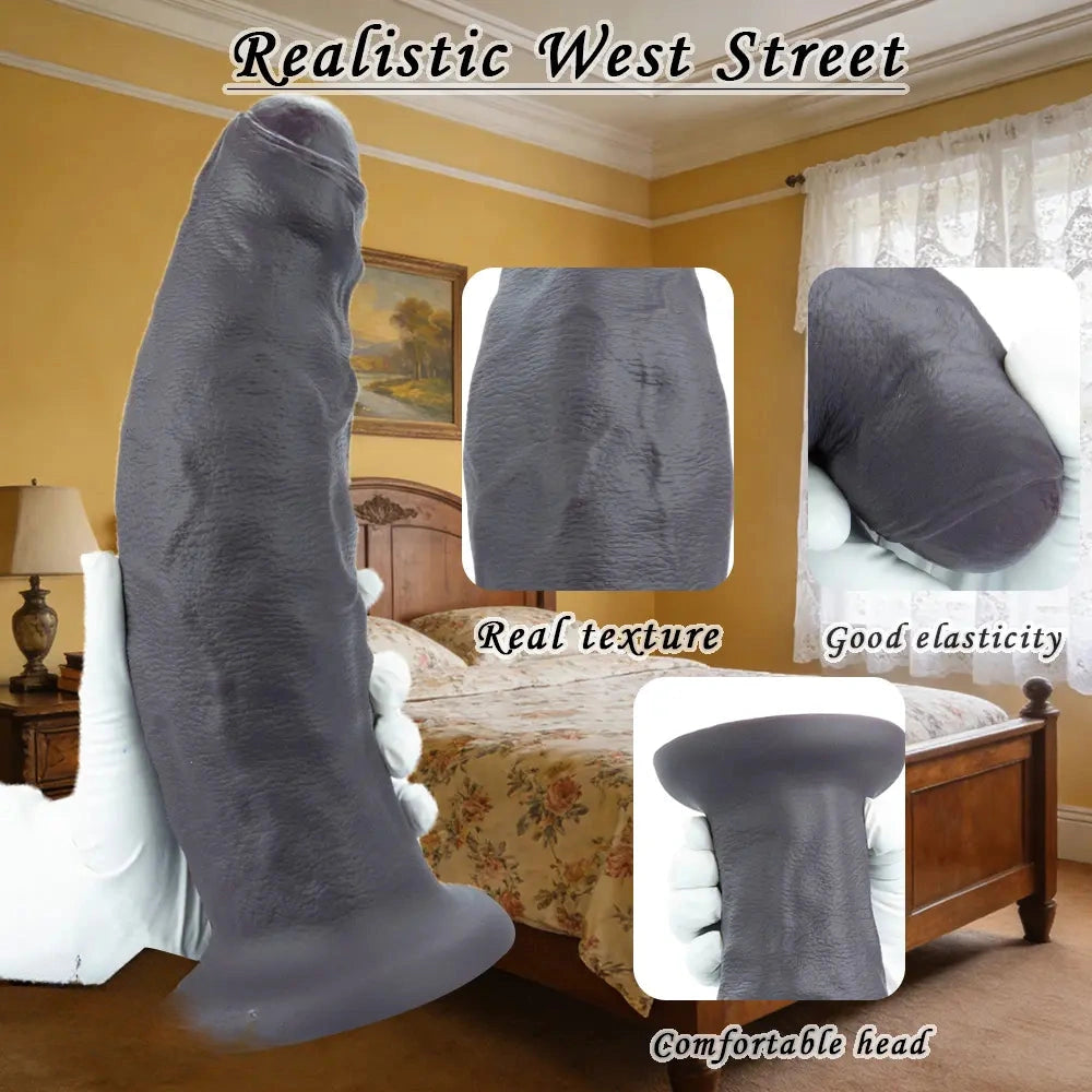 9.06in 10.63in 12.6in Uncut Big Realistic Penis Dildo Couple Sex Toy Supplies