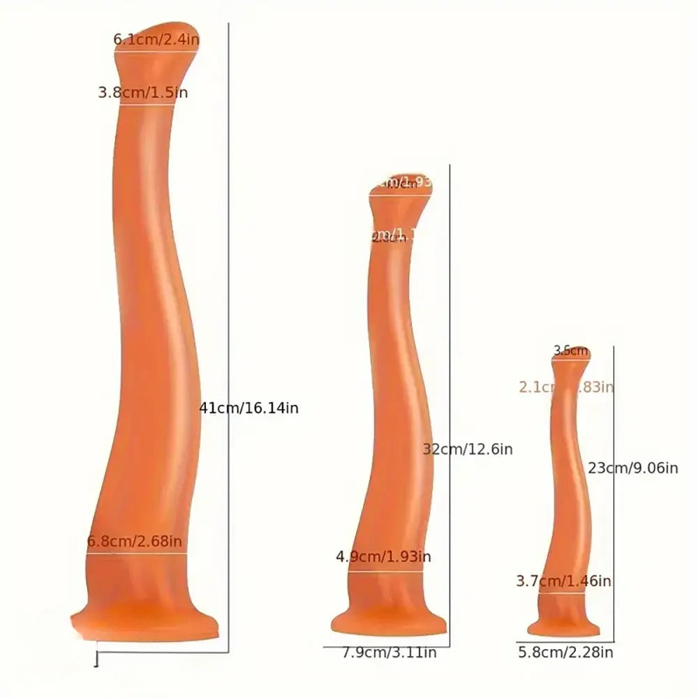 9.06in 12.6in 16.14in Long Huge Anal Plug Silicone Soft Odd Dildo
