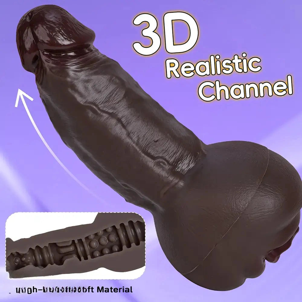9.06in 3D Realistic Channel Pocket Pussy Dildo Lifelike Details For Couples