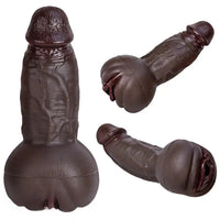 9.06in 3D Realistic Channel Pocket Pussy Dildo Lifelike Details For Couples