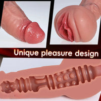 9.06in 3D Realistic Channel Pocket Pussy Dildo Lifelike Details For Couples