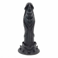 9.06in Alien Silicone Soft Big Black Dildo For G-Spot Stimulation