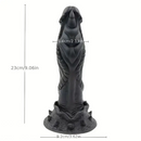 9.06in Alien Silicone Soft Big Black Dildo For G-Spot Stimulation