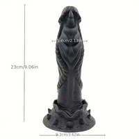 9.06in Alien Silicone Soft Big Black Dildo For G-Spot Stimulation