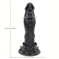 9.06in Alien Silicone Soft Big Black Dildo For G-Spot Stimulation