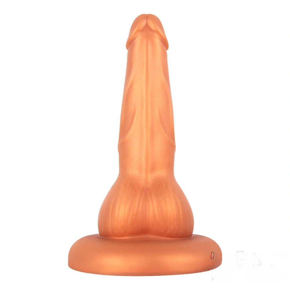 9.06in Animal Odd Gold Dildo Butt Plug Sex Toy For Adults