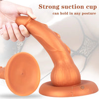 9.06in Animal Odd Gold Dildo Butt Plug Sex Toy For Adults