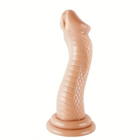 9.06in Cobra Shaped Snake Animal PVC Big Scale Texture Dildo