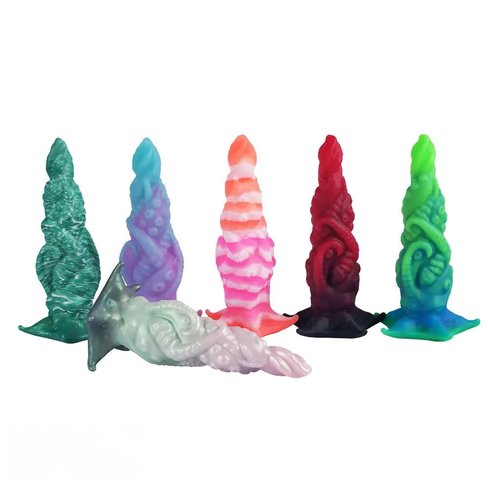 9.06in Deep Sea Tentacle Octopus Soft Silicone Big Dildo For Anus Clit