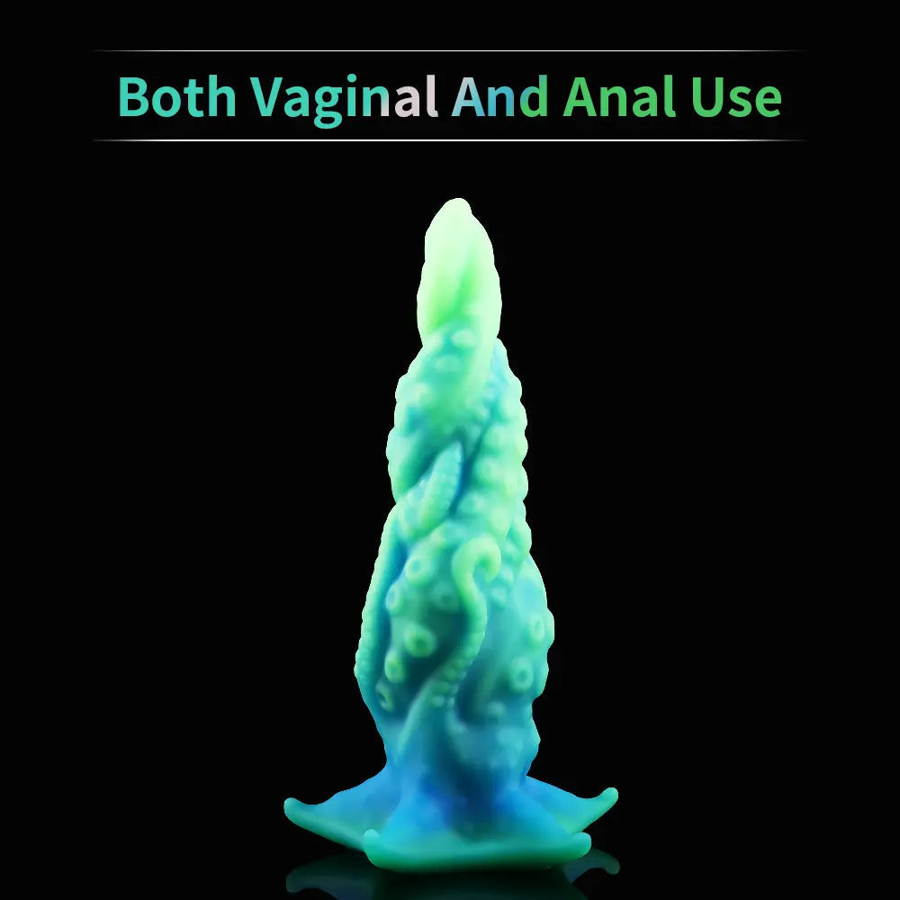 9.06in Deep Sea Tentacle Octopus Soft Silicone Big Dildo For Anus Clit