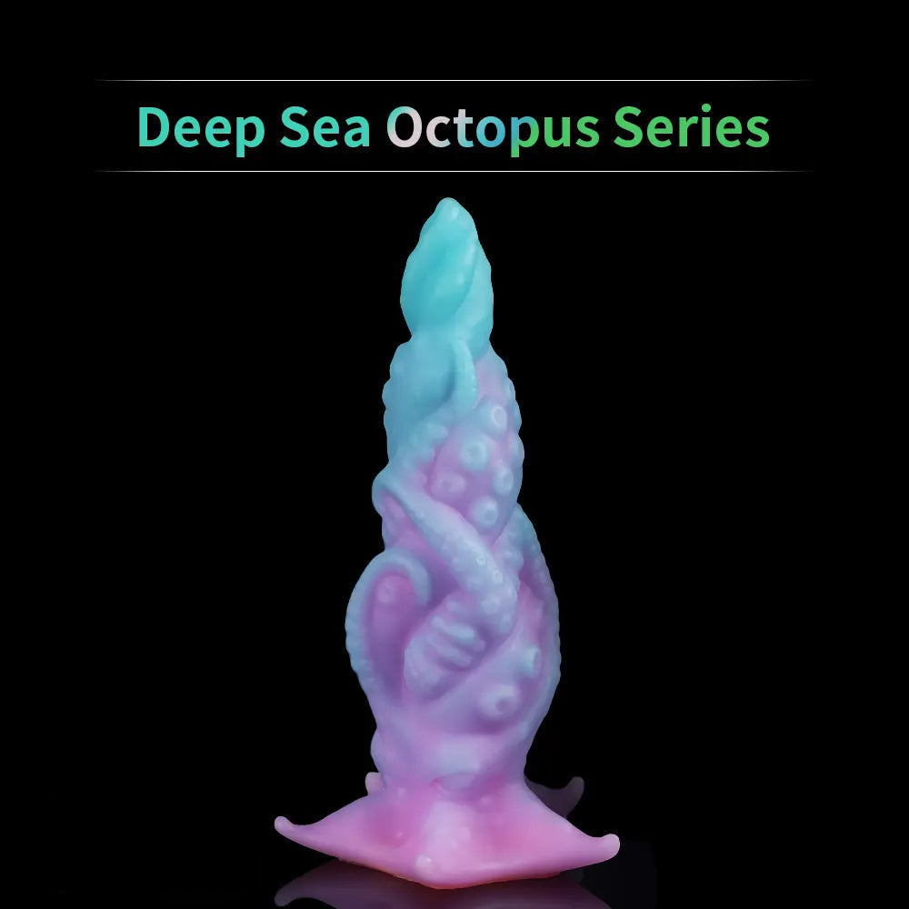 9.06in Deep Sea Tentacle Octopus Soft Silicone Big Dildo For Anus Clit