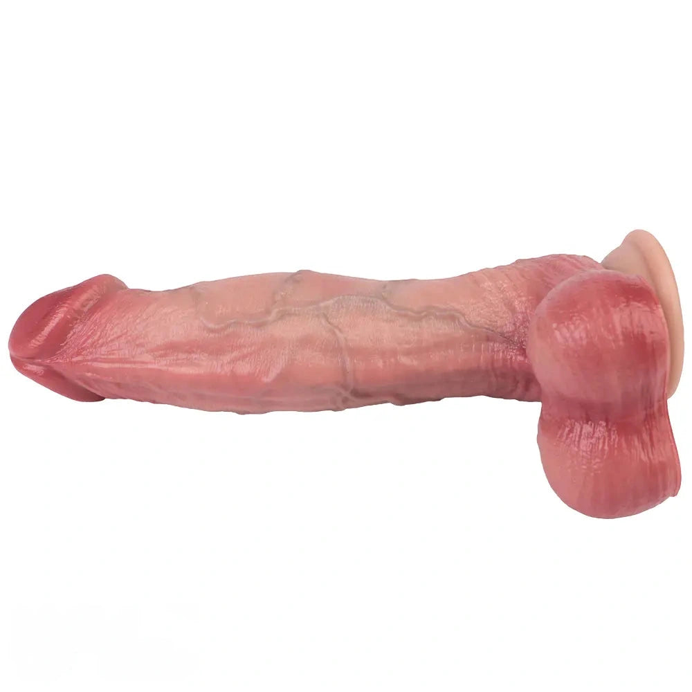 9.06in Double-layer Liquid Silicone Skin-like Soft Durable Construction Dildo
