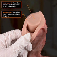 9.06in Double-layer Liquid Silicone Skin-like Soft Durable Construction Dildo