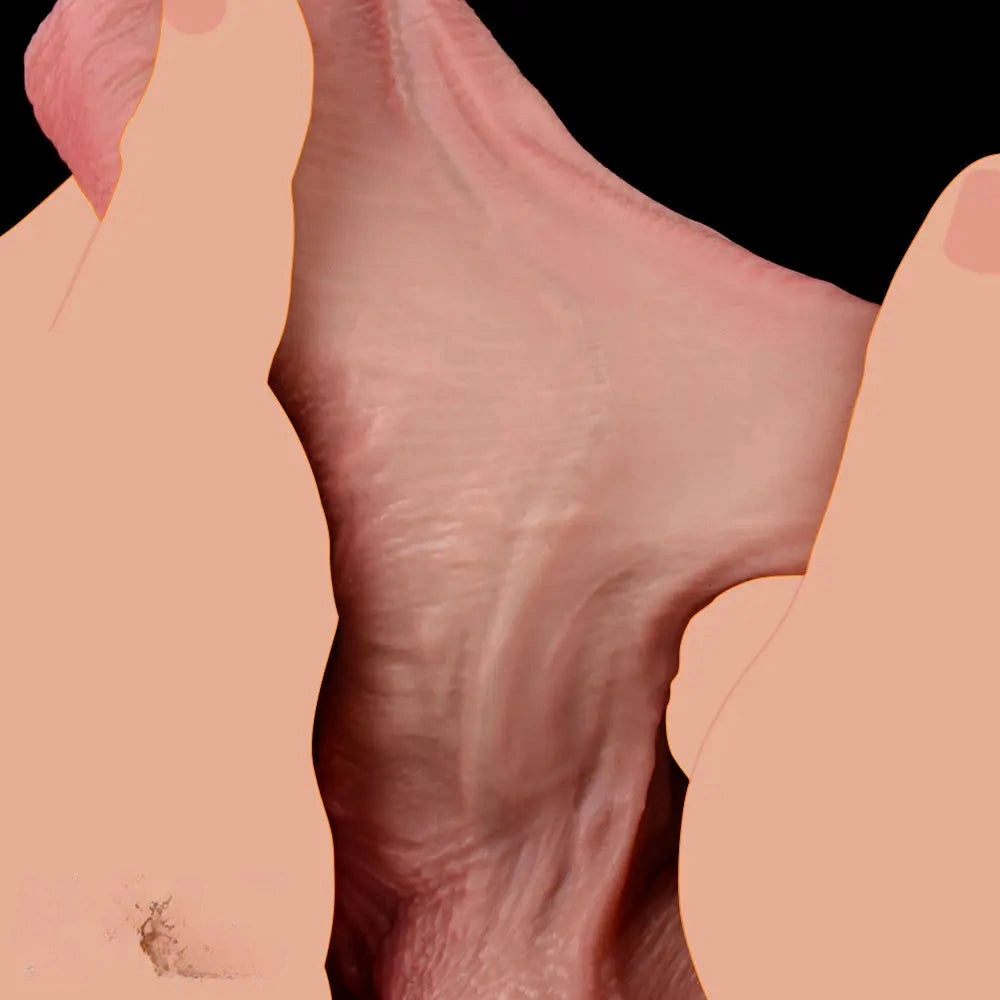 9.06in Double-layer Liquid Silicone Skin-like Soft Durable Construction Dildo