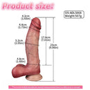 9.06in Double-layer Liquid Silicone Skin-like Soft Durable Construction Dildo