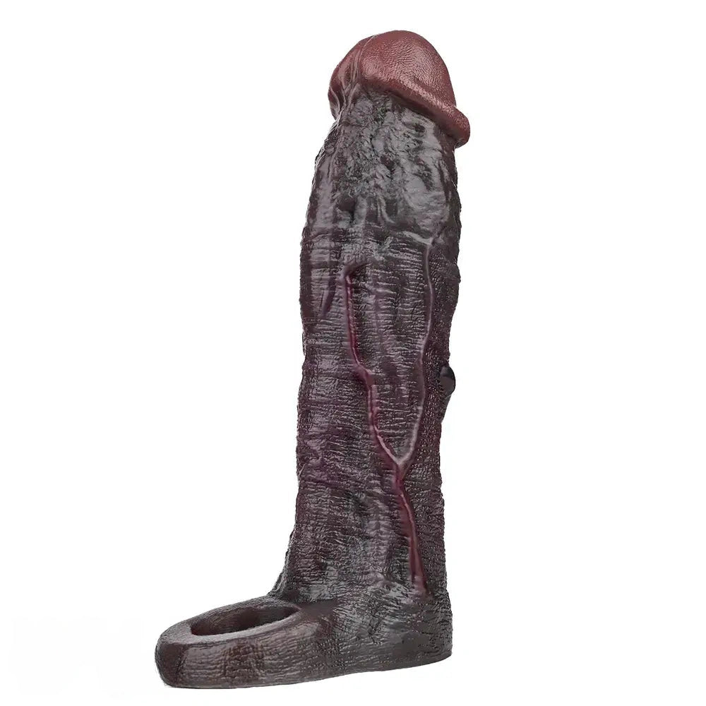 9.06in Elastic Penis Ring Dildo Sleeve For Men Couples Durable Sheath
