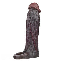 9.06in Elastic Penis Ring Dildo Sleeve For Men Couples Durable Sheath