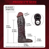 9.06in Elastic Penis Ring Dildo Sleeve For Men Couples Durable Sheath
