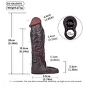 9.06in Elastic Penis Ring Dildo Sleeve For Men Couples Durable Sheath