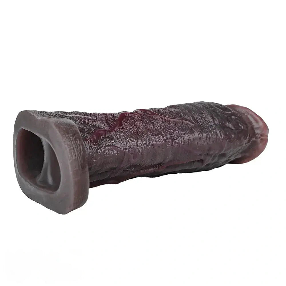 9.06in Elastic Penis Ring Dildo Sleeve For Men Couples Durable Sheath
