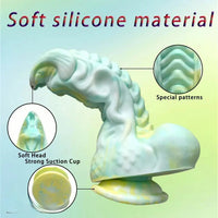 9.06in Fantasy Dragon Dildo Silicone Thick Large Anus Dildo With Suction Cup