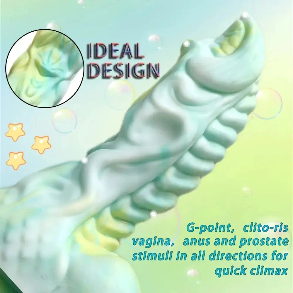 9.06in Fantasy Dragon Dildo Silicone Thick Large Anus Dildo With Suction Cup