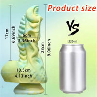 9.06in Fantasy Dragon Dildo Silicone Thick Large Anus Dildo With Suction Cup
