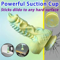 9.06in Fantasy Dragon Dildo Silicone Thick Large Anus Dildo With Suction Cup