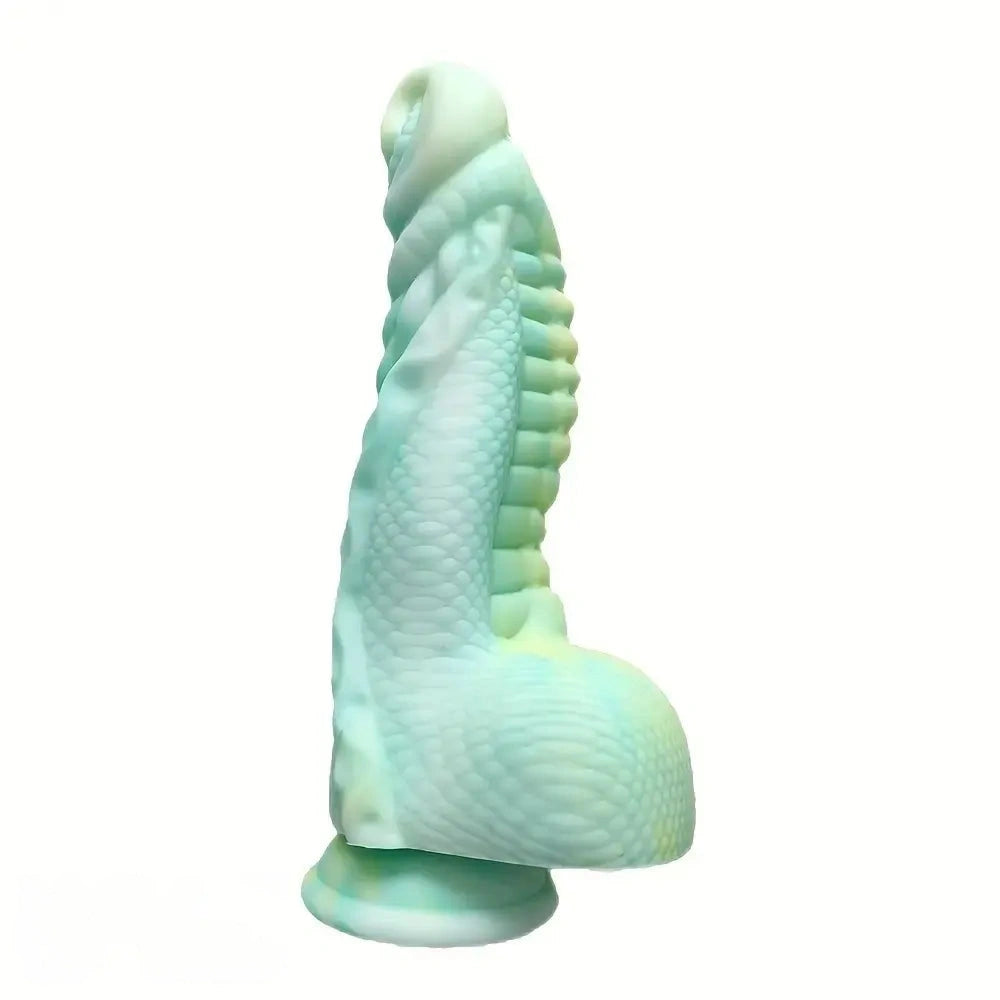 9.06in Fantasy Dragon Fantasy Monster Dildo Two Large Groove Textures