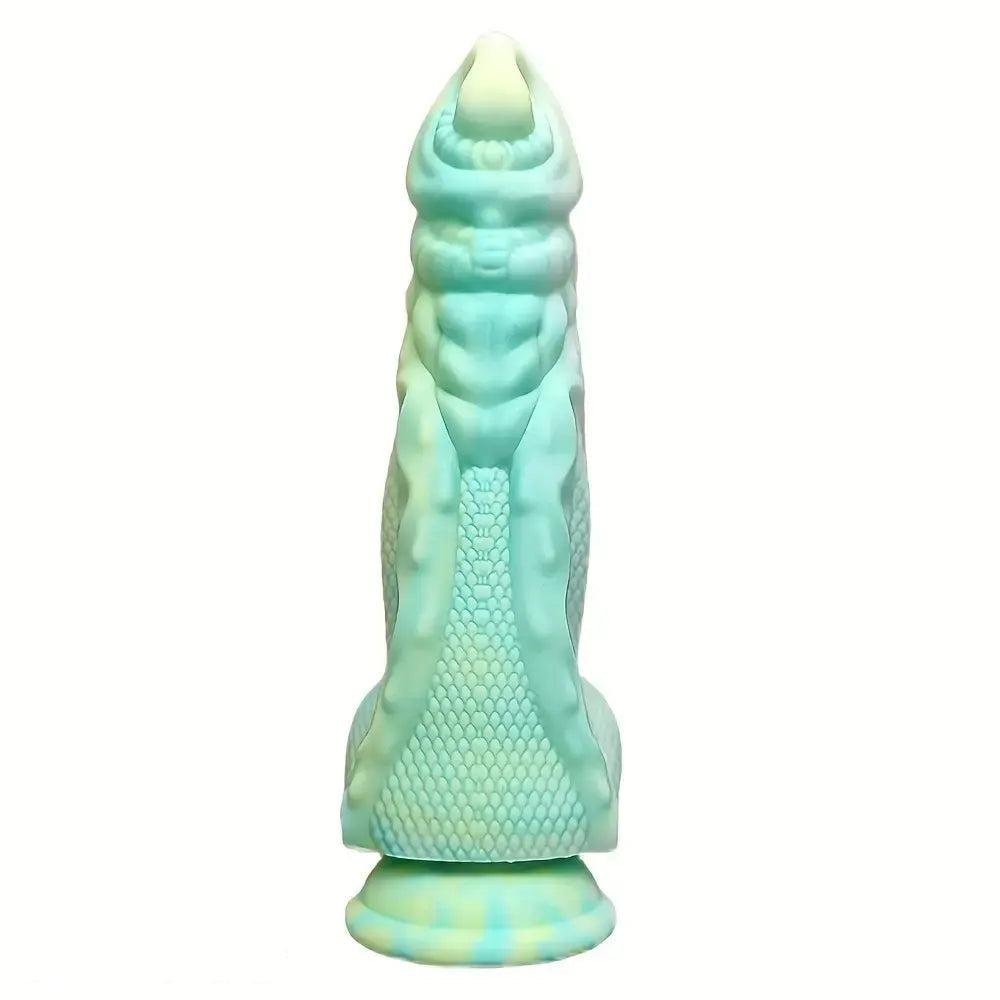 9.06in Fantasy Dragon Fantasy Monster Dildo Two Large Groove Textures