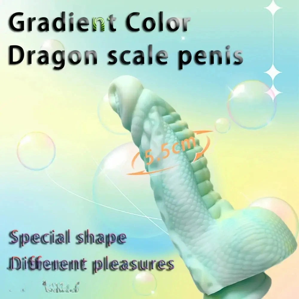 9.06in Fantasy Dragon Fantasy Monster Dildo Two Large Groove Textures